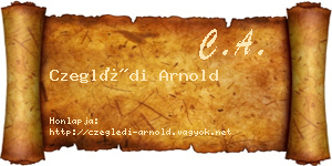 Czeglédi Arnold névjegykártya