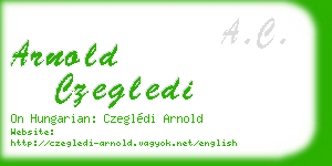 arnold czegledi business card
