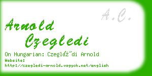 arnold czegledi business card